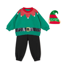 将图片加载到图库查看器,'Merry Fairy Boy' Warm Fleece Top and Bottom Set(Hat Set)