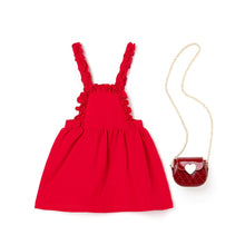 将图片加载到图库查看器,'Red Cheek Frill' Dress(Bag Set)