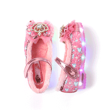 将图片加载到图库查看器,'Royal Harmony' LED Fur Mary Jane Shoes