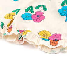将图片加载到图库查看器,flower pattern ivory short pants