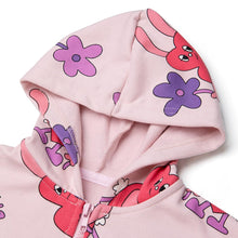 将图片加载到图库查看器,Pounding Heart Rabbit' Zip-up Hoodie
