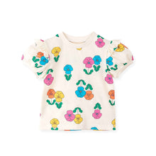 将图片加载到图库查看器,flower pattern ivory t-shirt