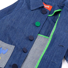 将图片加载到图库查看器,'Awesome Color Button' Denim Jacket