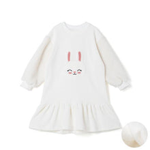 将图片加载到图库查看器,'White Snow Rabbit' Warm Fleece Dress