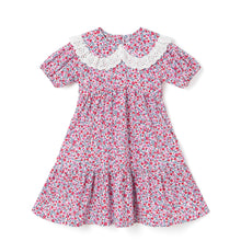 将图片加载到图库查看器,girls pink flower pattern dress