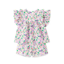 将图片加载到图库查看器,purple flower pattern outfit set