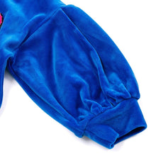 将图片加载到图库查看器,girls blue velour dress