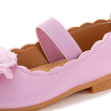 Load image into Gallery viewer, girls pink flower mary jane shoes