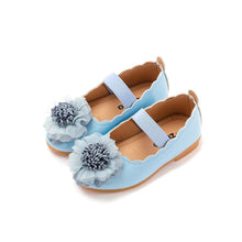 Load image into Gallery viewer, girls blue flower mary jane shoes