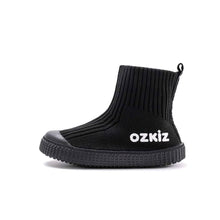 Load image into Gallery viewer, kids black sock sneakers