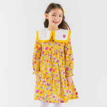 Load image into Gallery viewer, girls yellow flower dress