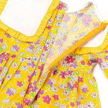 Load image into Gallery viewer, girls yellow flower dress