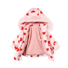 Load image into Gallery viewer, girls pink heart padded jacket