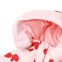 Load image into Gallery viewer, girls pink heart padded jacket