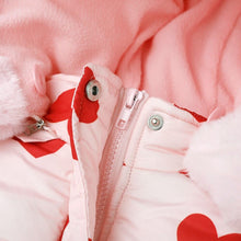Load image into Gallery viewer, girls pink heart padded jacket