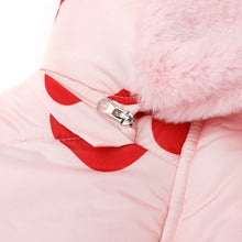 Load image into Gallery viewer, girls pink heart padded jacket