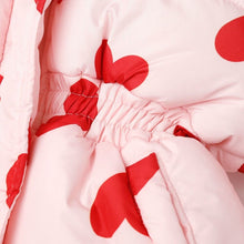 Load image into Gallery viewer, girls pink heart padded jacket