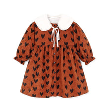 将图片加载到图库查看器,girls brown dress