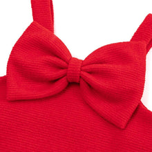 将图片加载到图库查看器,girls red ribbon dress