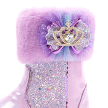 将图片加载到图库查看器,girls purple winter boots