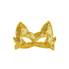 将图片加载到图库查看器,gold pearly cat halloween mask for kids