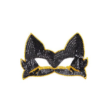 将图片加载到图库查看器,black pearly cat halloween mask for kids