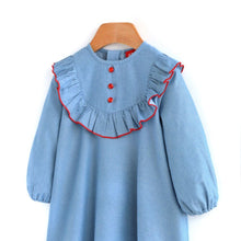 将图片加载到图库查看器,girls denim dress