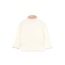 Load image into Gallery viewer, girls ivory frilled t-shirt