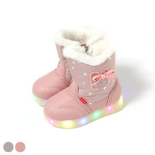 将图片加载到图库查看器,girls pink led padded boots