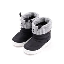 将图片加载到图库查看器,kids black padded winter boots