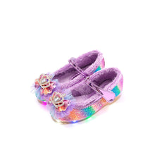 将图片加载到图库查看器,girls purple fur mary jane shoes