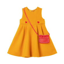 将图片加载到图库查看器,girls yellow wool dress