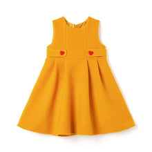 将图片加载到图库查看器,girls yellow wool dress