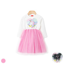 将图片加载到图库查看器，'Twinkle Unicorn' Reversible Sequin Dress
