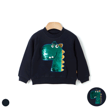 将图片加载到图库查看器，'Shiny Dino' Reversible Sequin Sweatshirt
