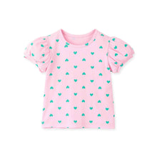 将图片加载到图库查看器，pink heart patterned t-shirt
