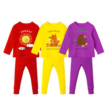 将图片加载到图库查看器，'Happy Week' Homewear Top and Bottom Set
