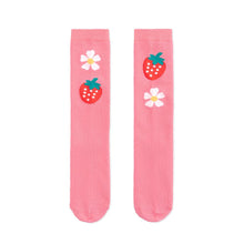 将图片加载到图库查看器，'Flower Strawberry' Non-Slip Socks (Pouch Set)

