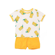 将图片加载到图库查看器，yellow bell pepper pattern outfit set
