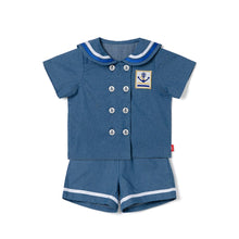将图片加载到图库查看器，'Blue Marine Boy' Top and Bottom Set
