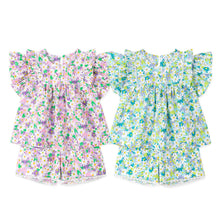 将图片加载到图库查看器，girls flower pattern outfit set
