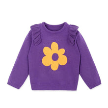 将图片加载到图库查看器，'Cream Flower' Long Sleeve Knit Top
