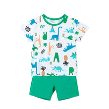 将图片加载到图库查看器，boys dinosaur pattern outfit set
