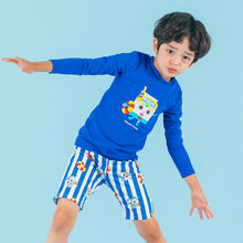 将图片加载到图库查看器，Bread Barbershop 'Swimming Wilk' Rash Guard Swimsuit Set (Swim Cap Set)

