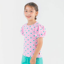 将图片加载到图库查看器，pink heart patterned t-shirt
