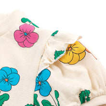 将图片加载到图库查看器，flower pattern ivory t-shirt
