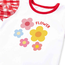 将图片加载到图库查看器，'Check Flower' Top and Bottom Set
