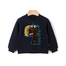 将图片加载到图库查看器，'Shiny Dino' Reversible Sequin Sweatshirt
