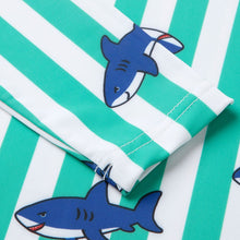 将图片加载到图库查看器，'Shark Shark' Rash Guard Swimsuit Set (Swim Cap, Pouch Set)
