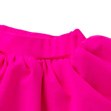 将图片加载到图库查看器，Bread Barbershop 'Neon Pink Macaron' White Rash Guard Swimsuit Set (Swim Cap, Pouch Set)
